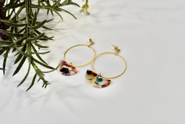 Boho-Chic Half Moon Hoop Earrings